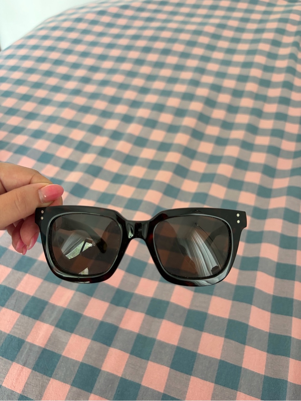 Marc Jacobs Black Square Sunglasses with Dark Lenses